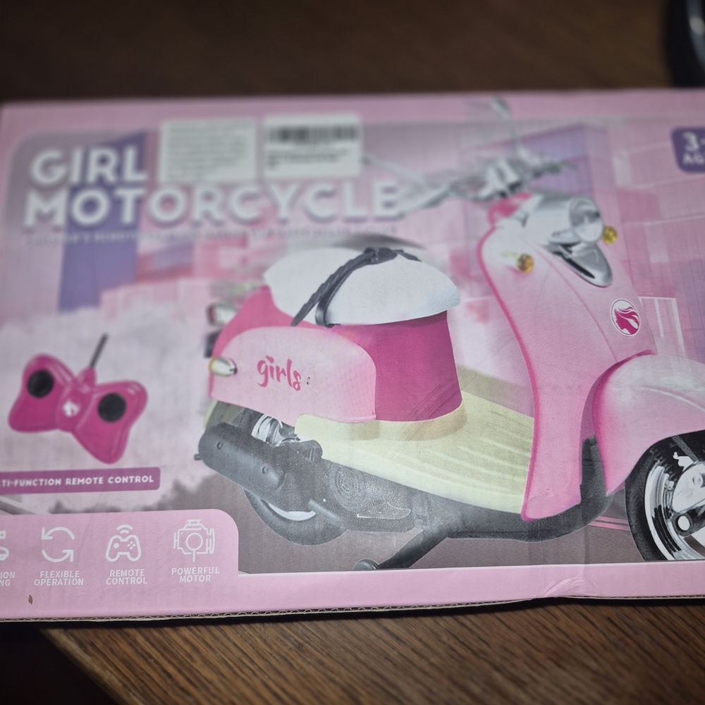Pink Girl Motorcycle Toy with Remote Control